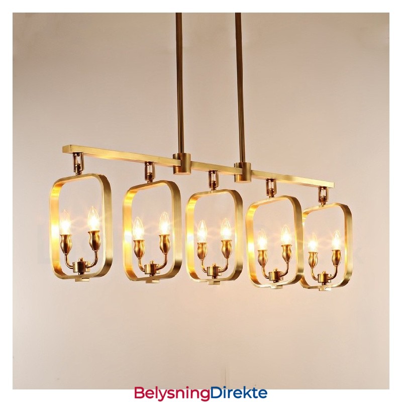 Retro Rustikk Luksuriøs Messing Pendellampe Lysekrone