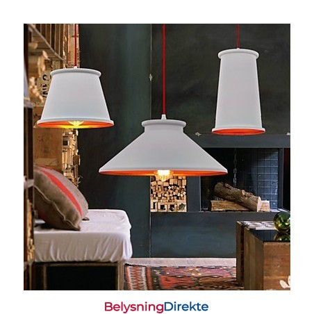 Lysekrone I Ministil, Moderne, Samtidskunst, Metall, Anhengslampe Med 3 Lys