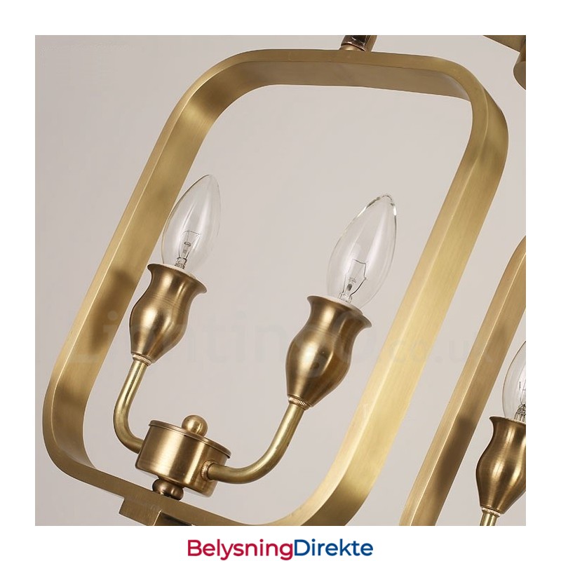 Retro Rustikk Luksuriøs Messing Pendellampe Lysekrone