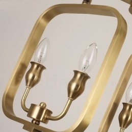 Lys Retro Rustikk Luksuriøs Messing Pendellampe Lysekrone