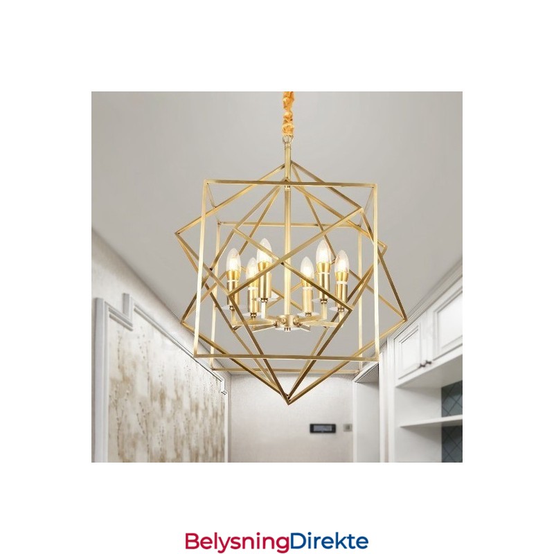 Lys Retro Rustikk Luksuriøs Messing Pendellampe Lysekrone