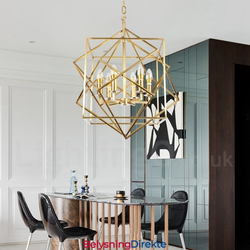 Lys Retro Rustikk Luksuriøs Messing Pendellampe Lysekrone