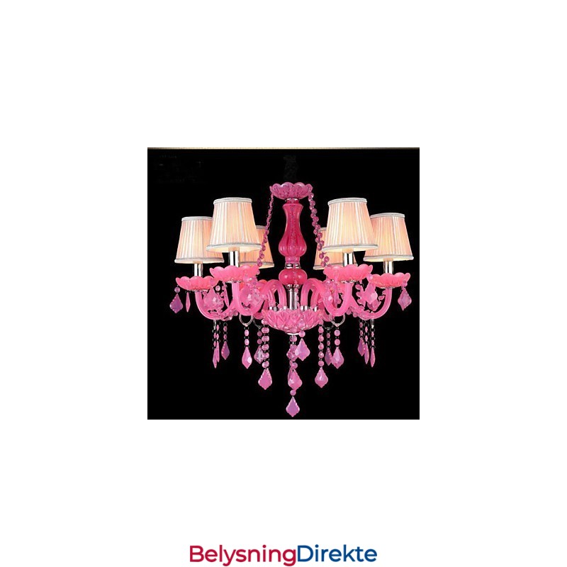 Kaffelampe Project Light Stearinlys Krystall Hengelampe Rosa A