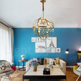 8 Lys Retro Rustikk Luksuriøs Messing Pendellampe Lysekrone