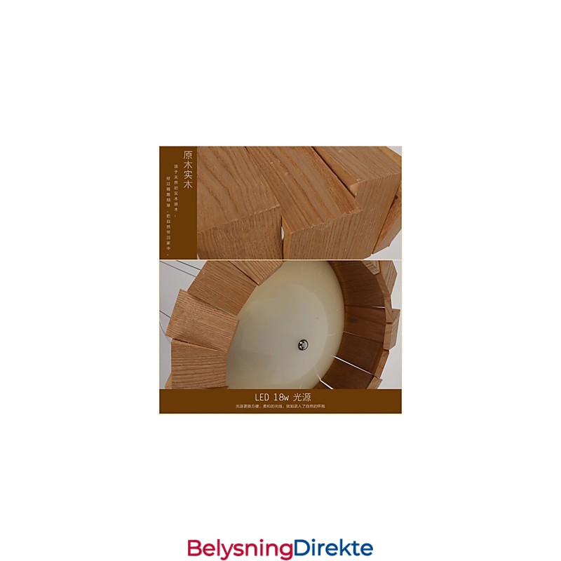 Lysekrone I Landlig Tre, Bambus