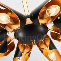 8 Lys Retro Rustikk Luksuriøs Aluminiumslegering Pendellampe Lysekrone Med Aluminiumslegering Skjerm