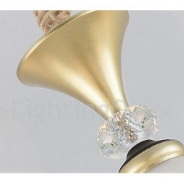 8 Lys Retro Rustikk Luksuriøs Krystall Pendellampe Med Glassskjerm