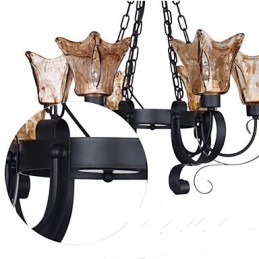 Lysekrone Med 6 Lys I Glass, Tradisjonell, Klassisk, Vintage