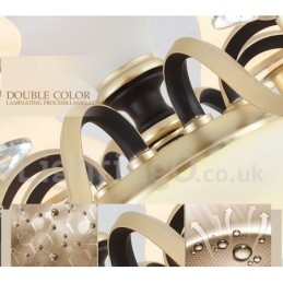 8 Lys Retro Rustikk Luksuriøs Krystall Pendellampe Med Glassskjerm