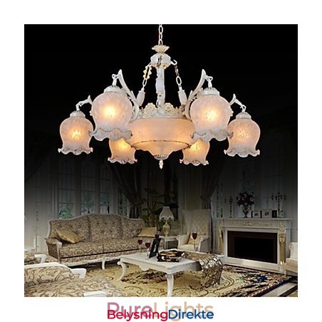 Lysekrone Hvit Europeisk Retro Klassisk