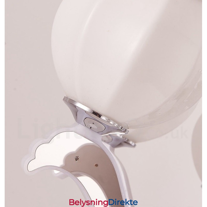 6 Lys Moderne Samtidskunst Luksuriøs Pendellampe Med Glassskjerm