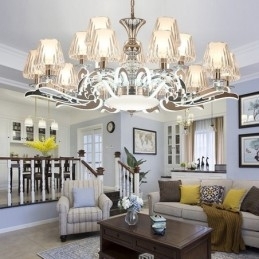 Retro Rustikk Luksuriøs Krystall Pendellampe Med Glassskjerm