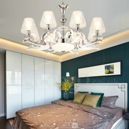 Retro Rustikk Luksuriøs Krystall Pendellampe Med Glassskjerm