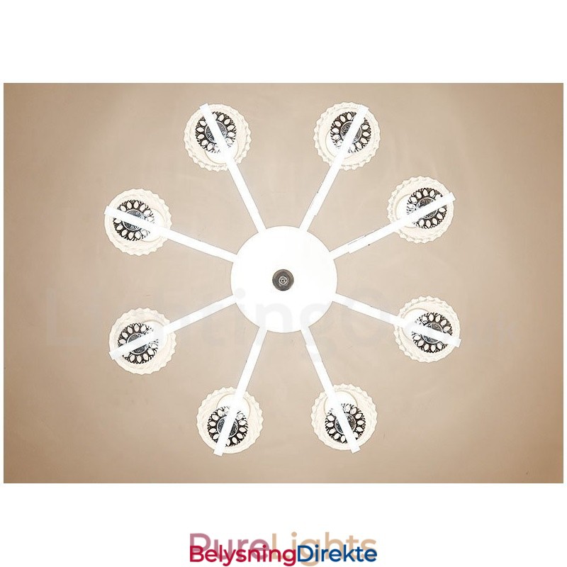 Retro Rustikk Luksuriøs Krystall Pendellampe Med Glassskjerm