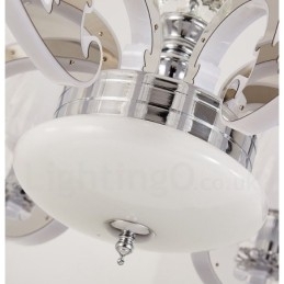 Retro Rustikk Luksuriøs Krystall Pendellampe Med Glassskjerm