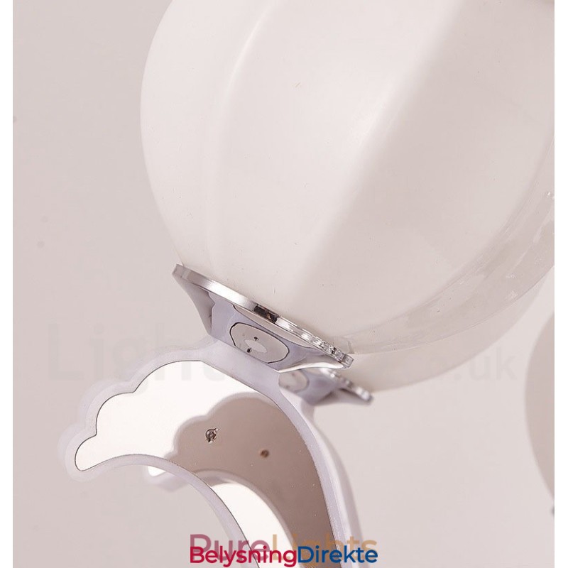 8 Lys Moderne, Samtidskunst Luksuriøs Pendellampe Med Glassskjerm