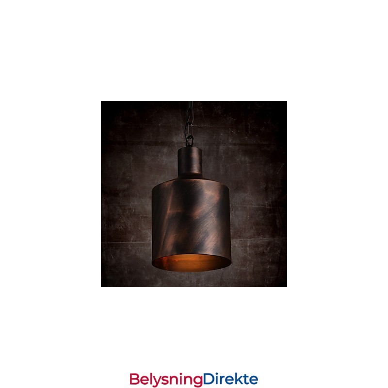 Lysekrone Rustikk Lodge Tromme Metall Pendellampe
