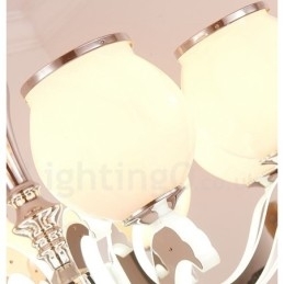 8 Lys Moderne, Samtidskunst Luksuriøs Pendellampe Med Glassskjerm