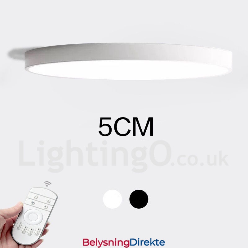 Ultratynne Dimbare Moderne, Samtidskunstneriske Nordiske Taklamper Med Innfelt Montering Og Akrylskjerm Med Fjernkontroll, Kan Også Brukes Som Vegglampe