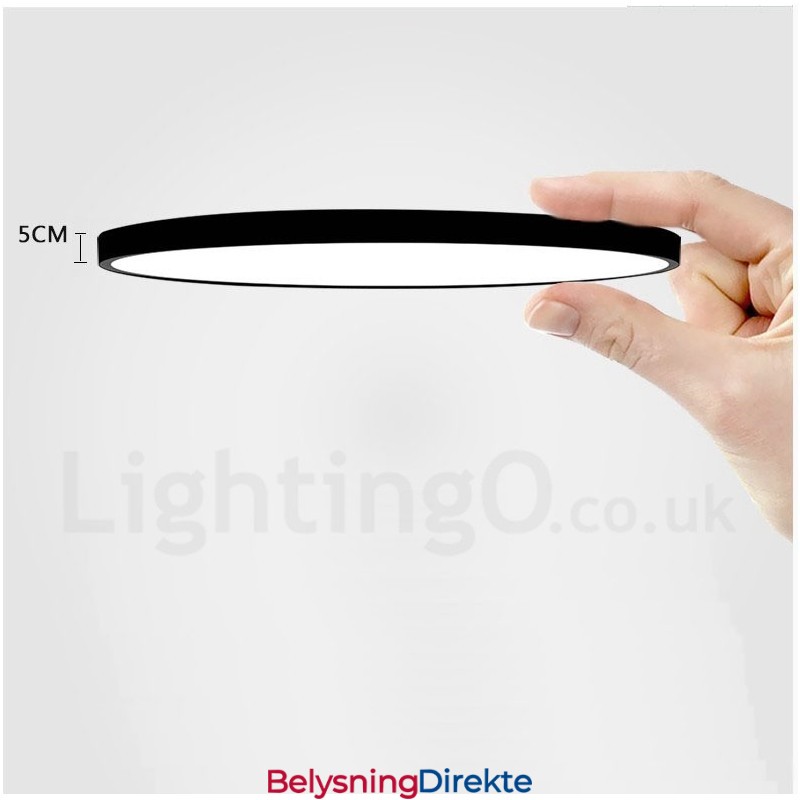 Ultratynne Dimbare Moderne, Samtidskunstneriske Nordiske Taklamper Med Innfelt Montering Og Akrylskjerm Med Fjernkontroll, Kan Også Brukes Som Vegglampe