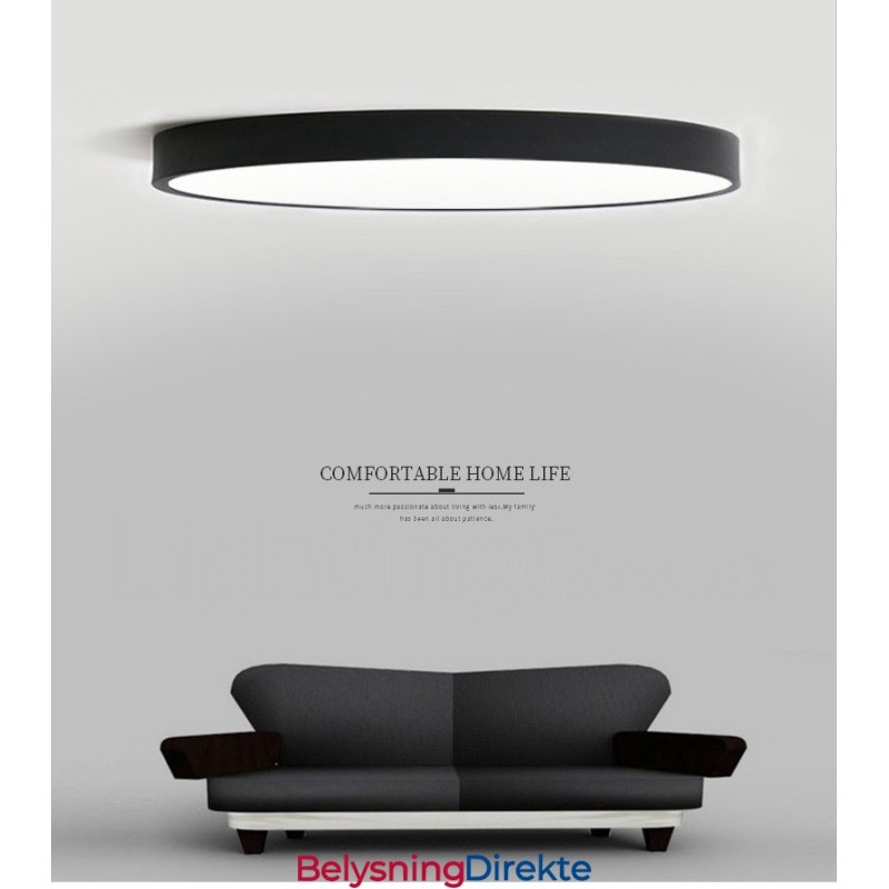 Ultratynne Dimbare Moderne, Samtidskunstneriske Nordiske Taklamper Med Innfelt Montering Og Akrylskjerm Med Fjernkontroll, Kan Også Brukes Som Vegglampe