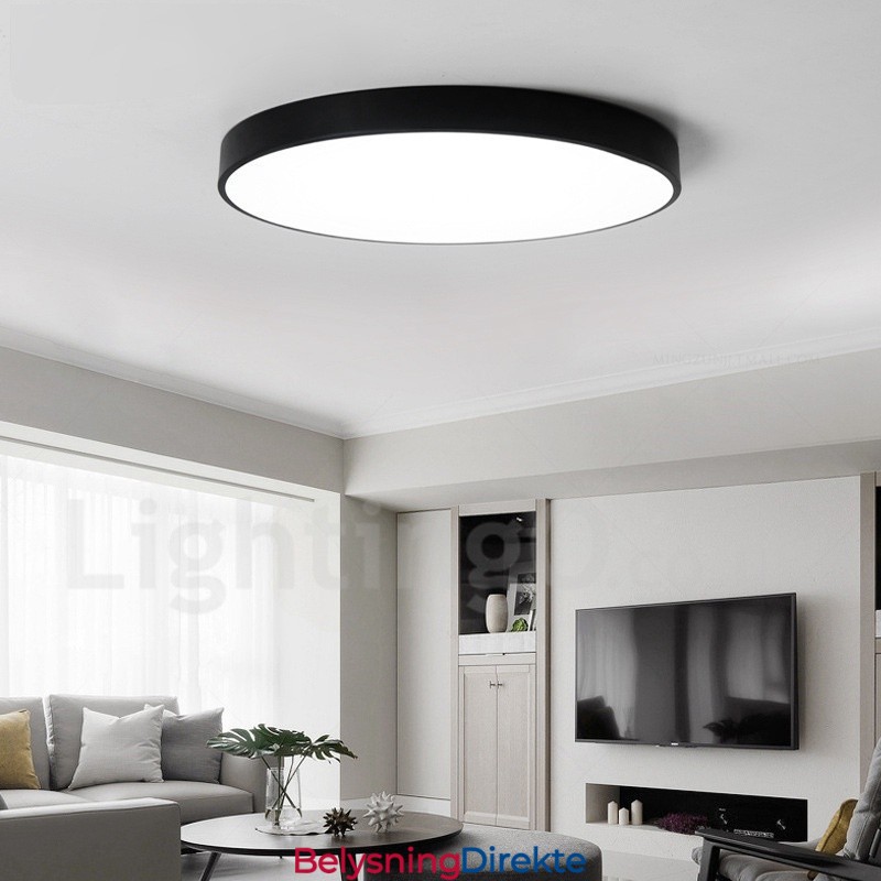 Ultratynne Dimbare Moderne, Samtidskunstneriske Nordiske Taklamper Med Innfelt Montering Og Akrylskjerm Med Fjernkontroll, Kan Også Brukes Som Vegglampe