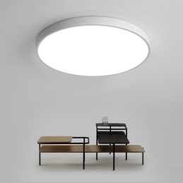 Ultratynne Dimbare Moderne, Samtidskunstneriske Nordiske Taklamper Med Innfelt Montering Og Akrylskjerm Med Fjernkontroll, Kan Også Brukes Som Vegglampe