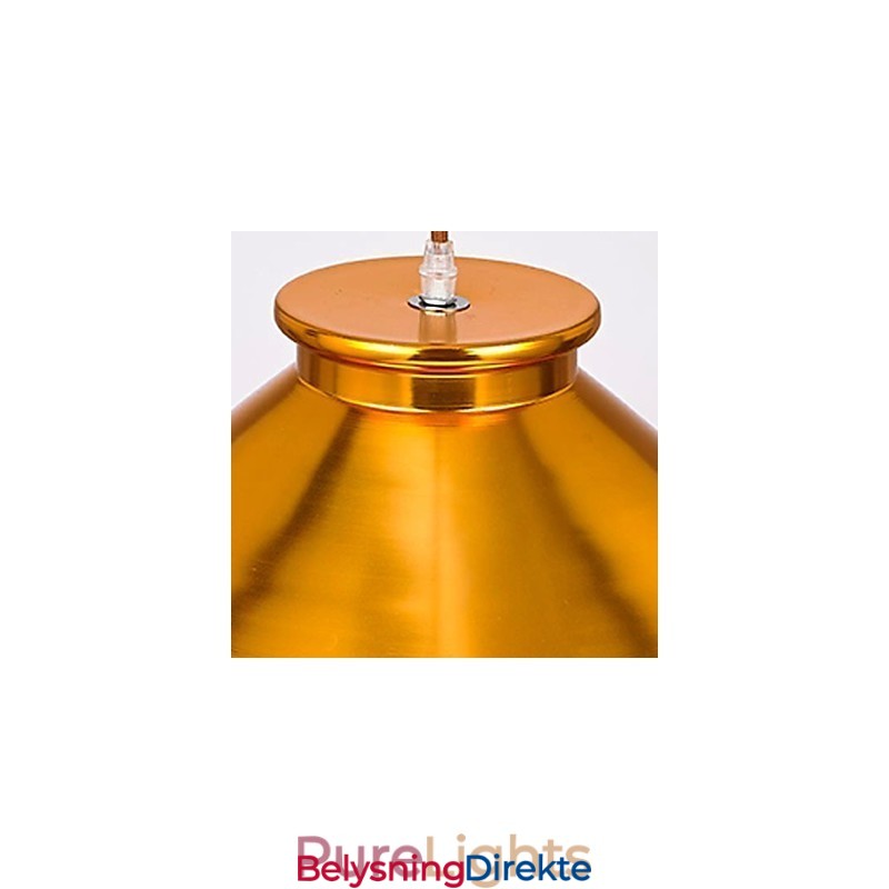 Lysekrone I Ministil, Moderne, Samtidskunst, Metall, Anhengslampe Med 3 Lys