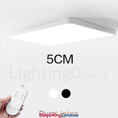 Dimmbare Moderne, Samtidskunstneriske Nordiske Taklamper Med Innfelt Montering Og Akrylskjerm Og Fjernkontroll