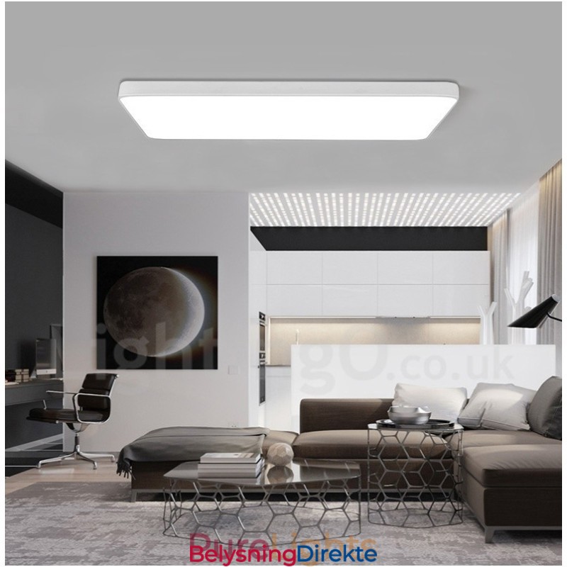 Dimmbare Moderne, Samtidskunstneriske Nordiske Taklamper Med Innfelt Montering Og Akrylskjerm Og Fjernkontroll