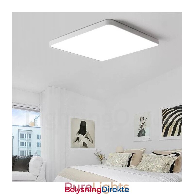 Dimmbare Moderne, Samtidskunstneriske Nordiske Taklamper Med Innfelt Montering Og Akrylskjerm Og Fjernkontroll