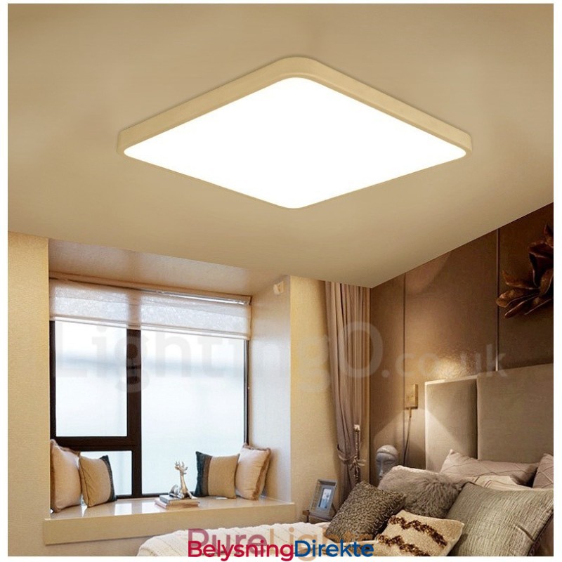 Dimmbare Moderne, Samtidskunstneriske Nordiske Taklamper Med Innfelt Montering Og Akrylskjerm Og Fjernkontroll