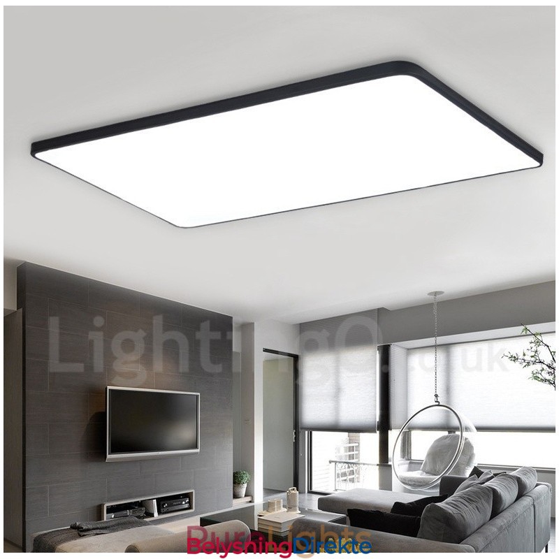 Dimmbare Moderne, Samtidskunstneriske Nordiske Taklamper Med Innfelt Montering Og Akrylskjerm Og Fjernkontroll