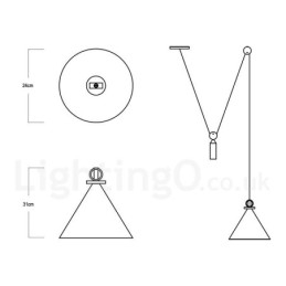 Ren Kobber Moderne Samtidskunst Nordisk Stil Rise And Fall Pendellampe Messing Taklampe