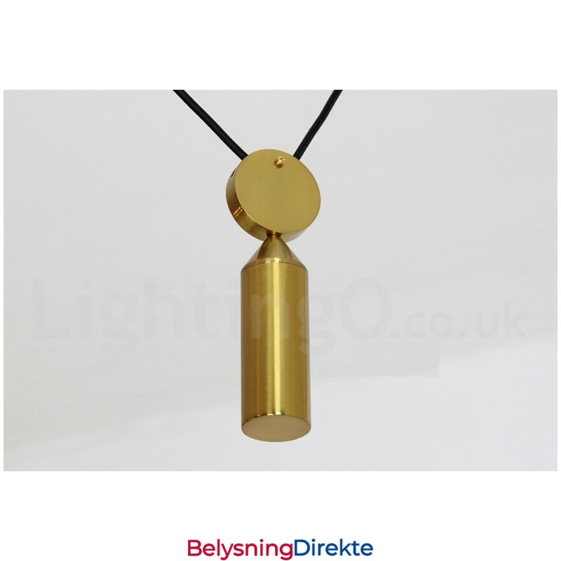 Ren Kobber Moderne Samtidskunst Nordisk Stil Rise And Fall Pendellampe Messing Taklampe