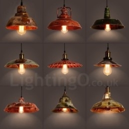 Rustikk Retro Vintage Pendellampe Med 1 Lys I Loftstil