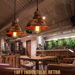 Rustikk Retro Vintage Pendellampe Med 1 Lys I Loftstil