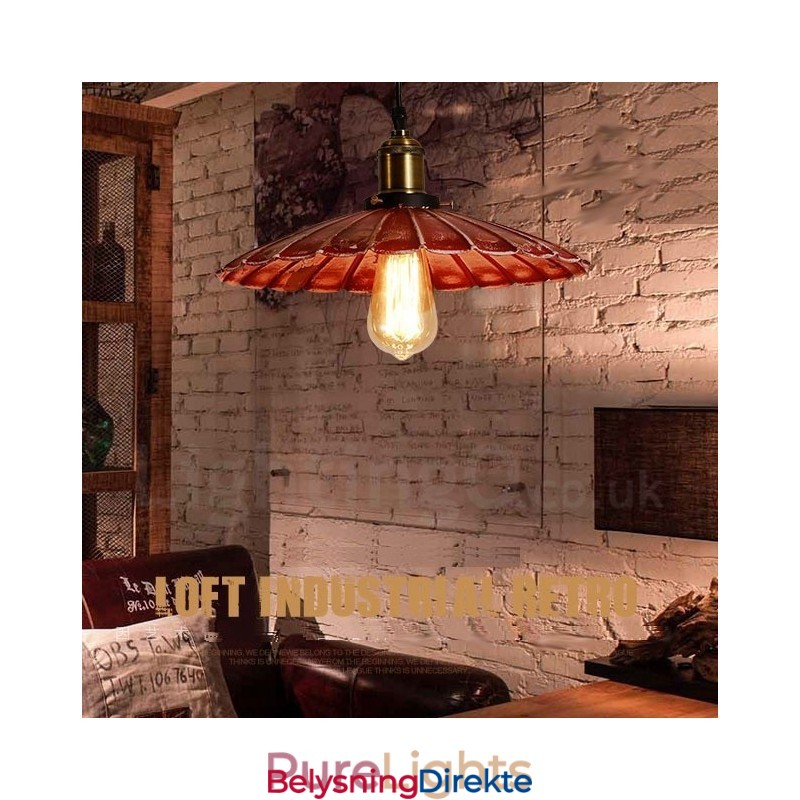 Rustikk Retro Vintage Pendellampe Med 1 Lys I Loftstil