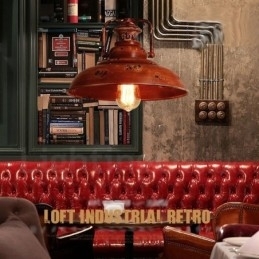 Rustikk Retro Vintage Pendellampe Med 1 Lys I Loftstil