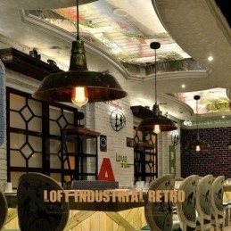 Rustikk Retro Vintage Pendellampe Med 1 Lys I Loftstil