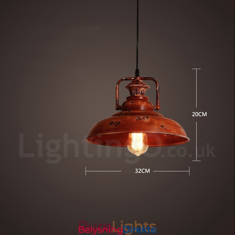 Rustikk Retro Vintage Pendellampe Med 1 Lys I Loftstil