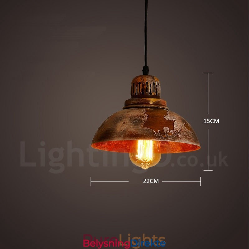Rustikk Retro Vintage Pendellampe Med 1 Lys I Loftstil