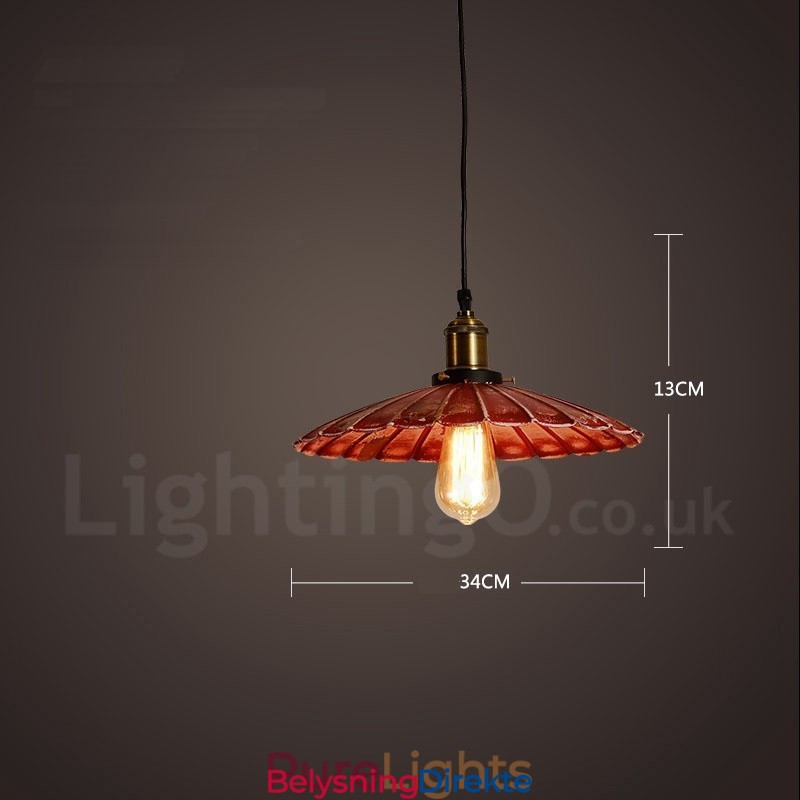 Rustikk Retro Vintage Pendellampe Med 1 Lys I Loftstil