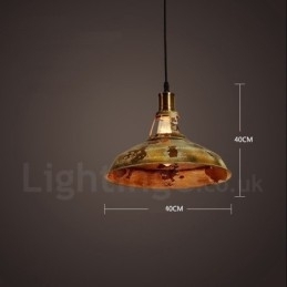 Rustikk Retro Vintage Pendellampe Med 1 Lys I Loftstil
