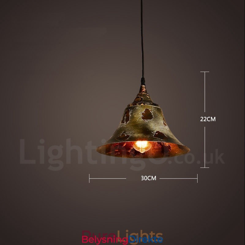 Rustikk Retro Vintage Pendellampe Med 1 Lys I Loftstil