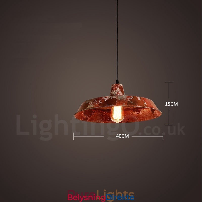 Rustikk Retro Vintage Pendellampe Med 1 Lys I Loftstil