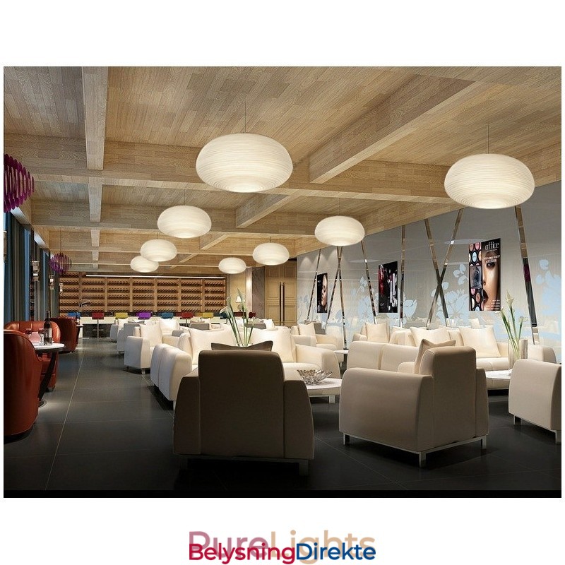 1 Lys Moderne Samtids Pendellampe I Tak Med Glassskjerm