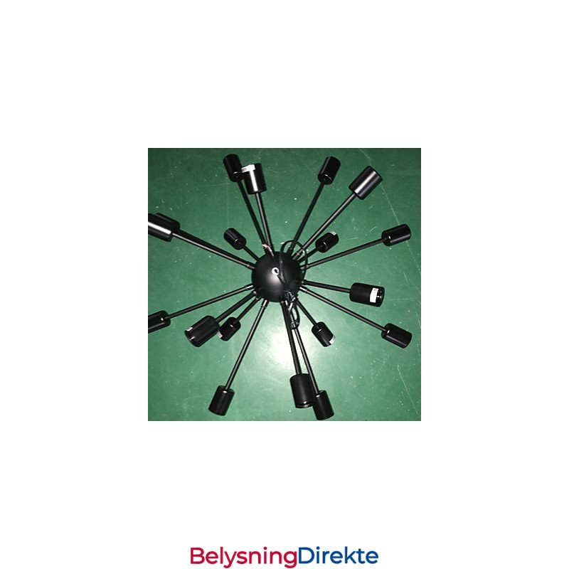 Minimalistisk Radial Lysekrone I Nordamerikansk Stil Med 18 Lys