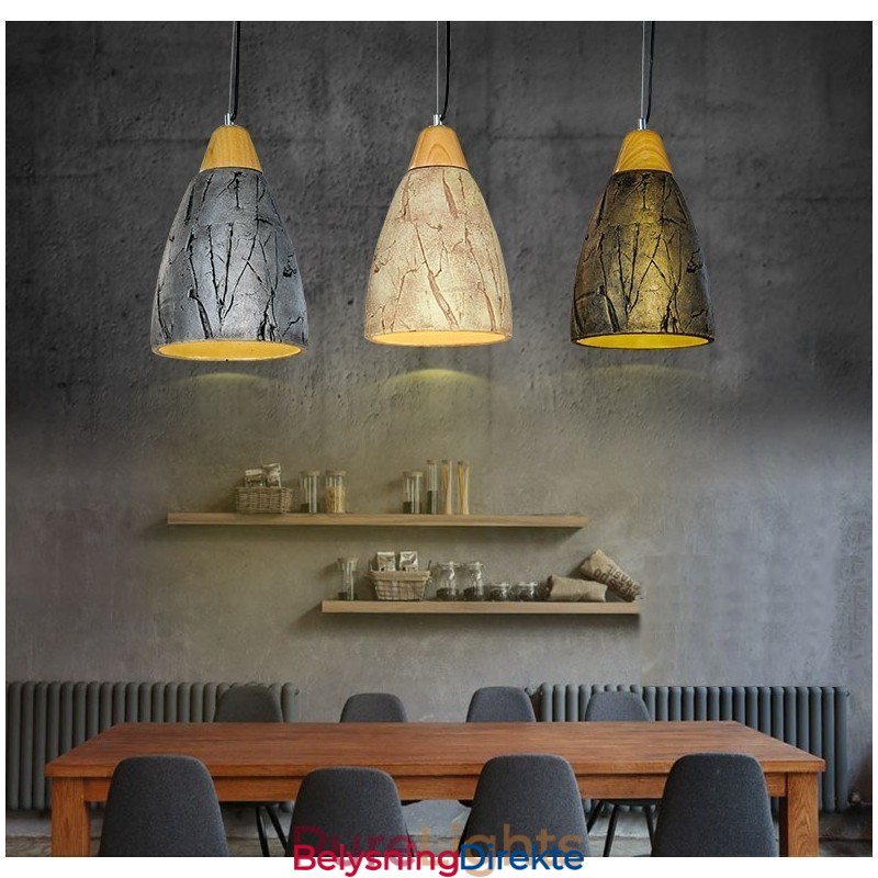 1 Lys Sement Moderne Samtids Pendellampe I Tak