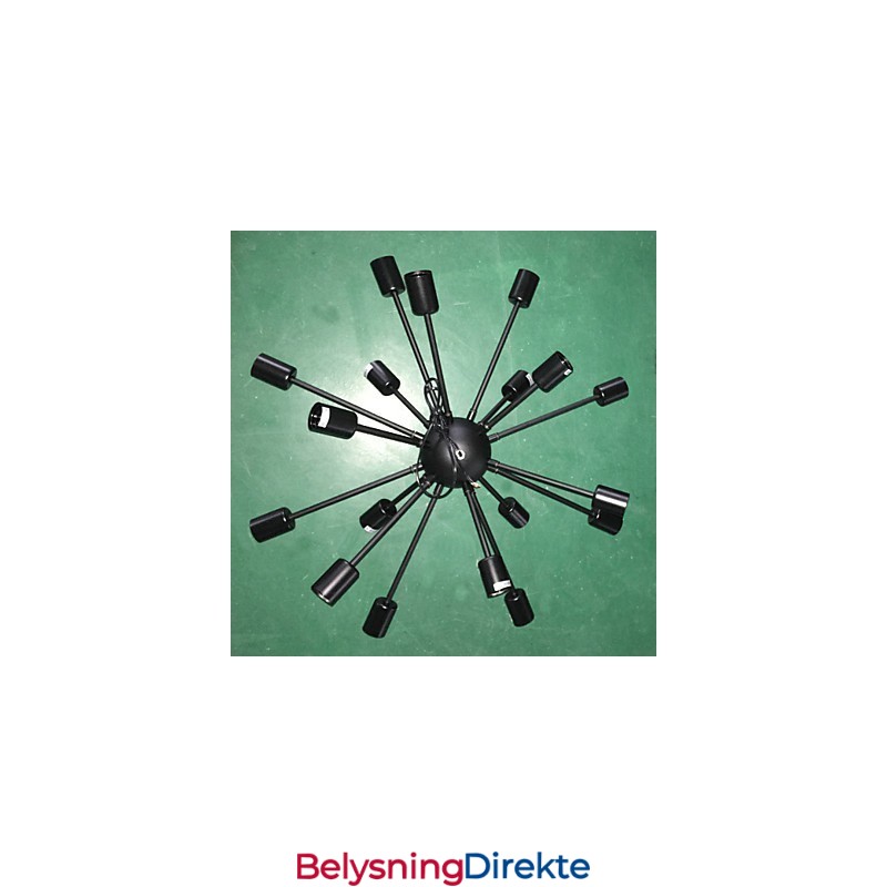 Minimalistisk Radial Lysekrone I Nordamerikansk Stil Med 18 Lys